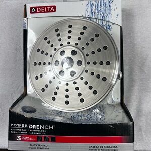 Delta H2Okinetic® 3-Setting Raincan Shower Head Model#: 75356CSN